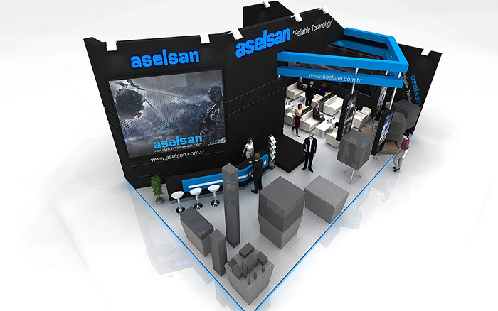 國(guó)外展臺(tái)設(shè)計(jì)搭建-aselsan-土耳其展覽裝修